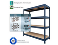 Rayonnage à grande portée | Bleu | Capacité de charge jusqu'à 1600 kg | 6 tailles