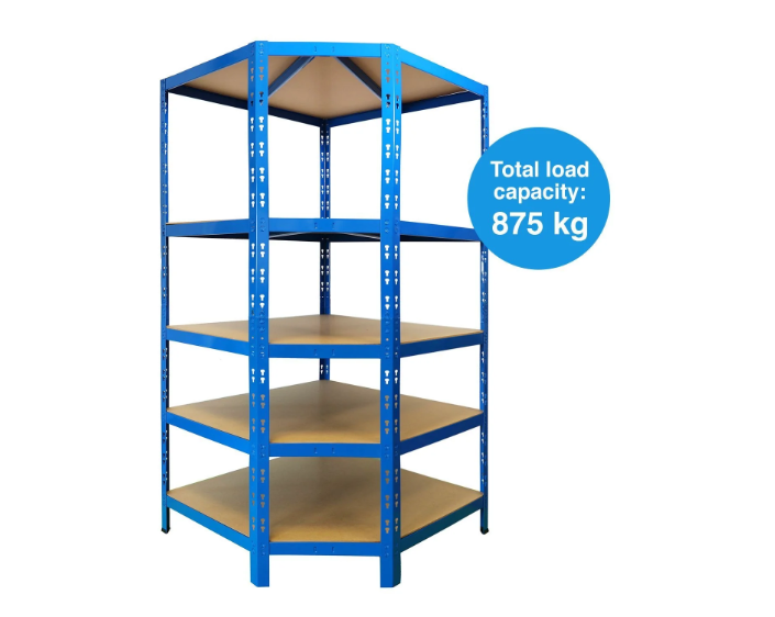 Etagère d'angle | Capacité de charge élevée | Disponible en 2 couleurs - Galvanisé