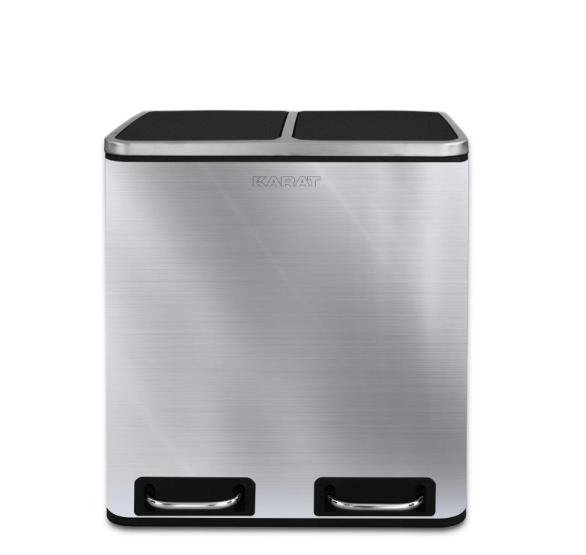 Poubelle en Métal à Pédale et Couvercle | Felix | Option de Tri | Disponible en 5 Couleurs | 30 ou 60 Litres