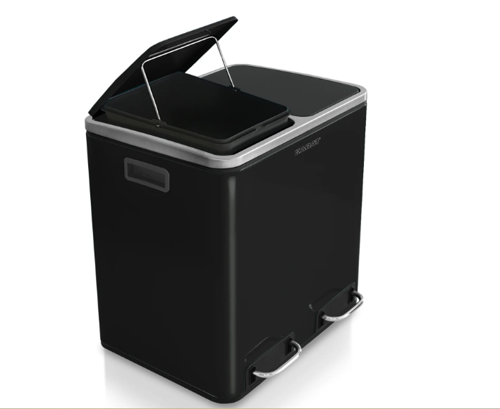 Poubelle en Métal à Pédale et Couvercle | Felix | Option de Tri | Disponible en 5 Couleurs | 30 ou 60 Litres