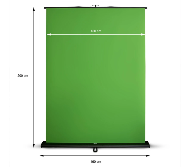 Écran vert | Fond d'écran photo rétractable | 150 x 200 cm