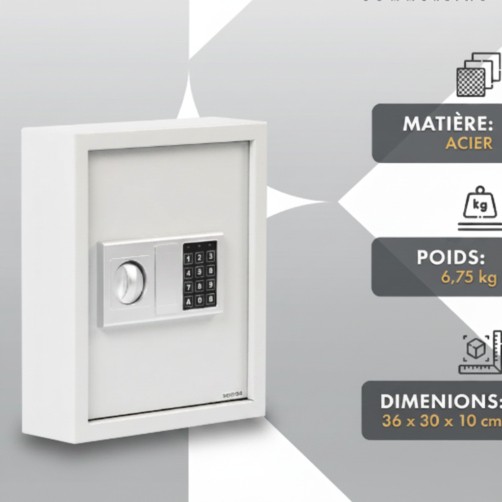 Coffre-fort de clés avec serrure électroniqué