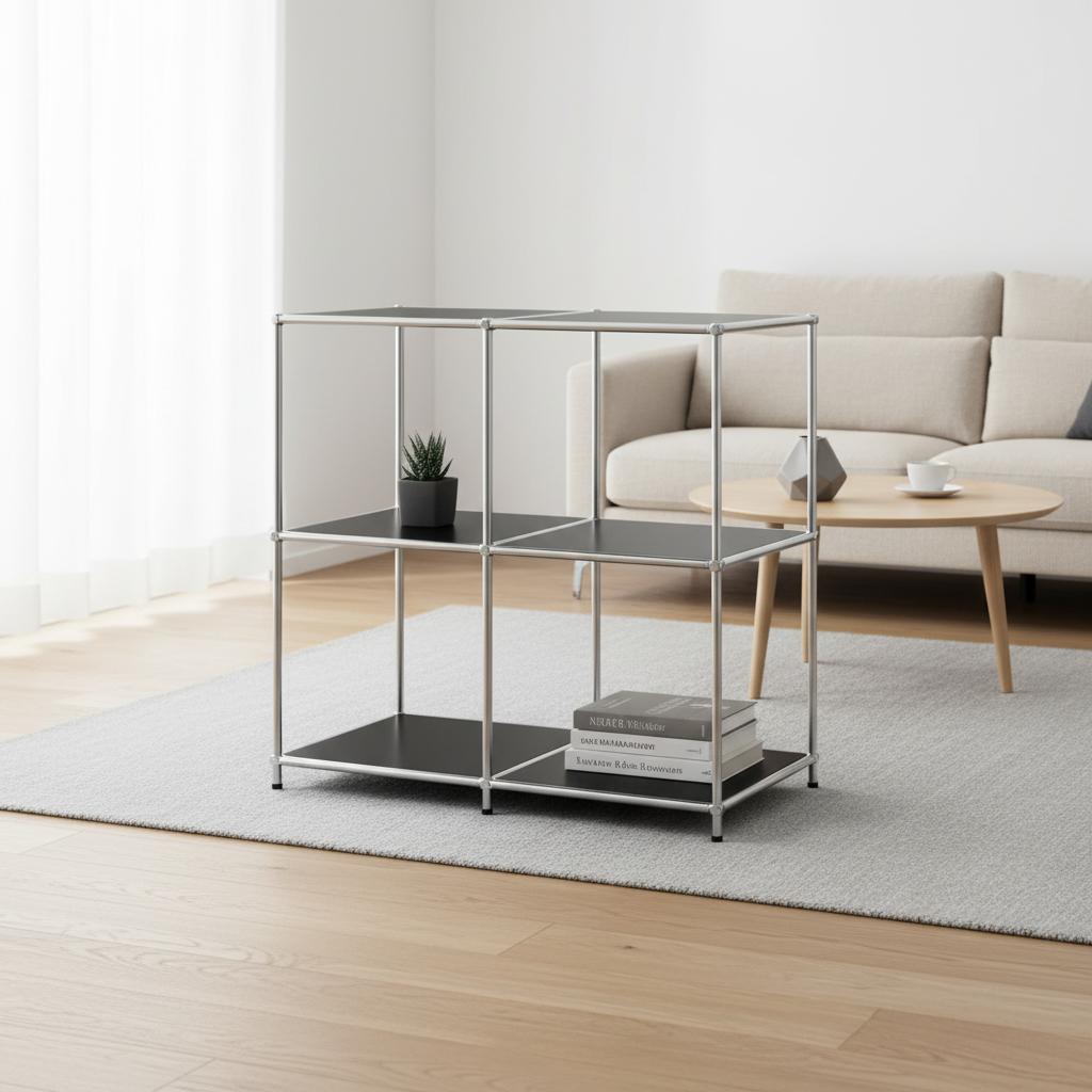 Étagère métallique |  Buffet ouvert à 3 niveaux et étagère de rangement